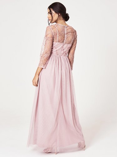 Rochii maxi pentru femei Little Mistress - roz prafuit