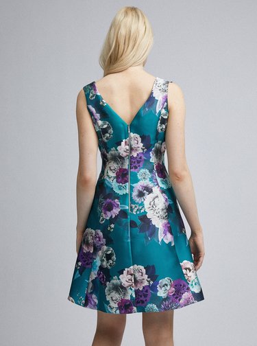 Petrolejové květované šaty Dorothy Perkins