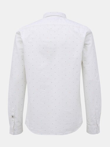 Biela pánska vzorovaná košeľa Tom Tailor Denim