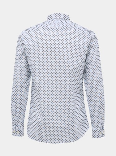 Modro-bílá vzorovaná slim fit košile Selected Homme Marvin