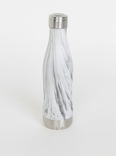 Biela vzorovaná fľaša GLACIAL Birch Wood 400 ml