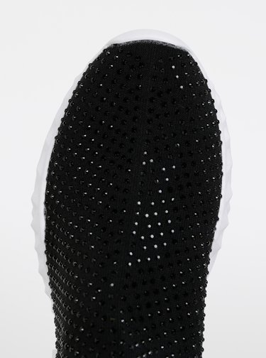 Čierne členkové tenisky s ozdobnými detailmi TALLY WEiJL Strass