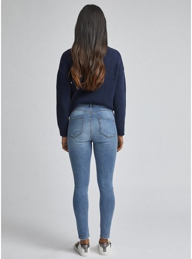 Modré skinny fit rifle Dorothy Perkins Petite Shape & Lift