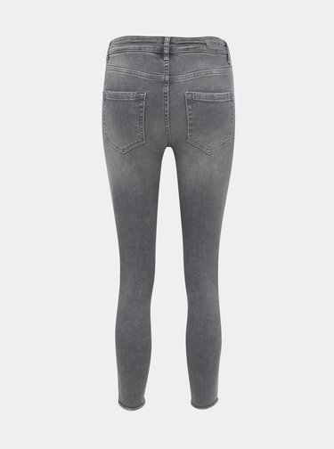 Šedé skrátené skinny fit rifle ONLY Blush