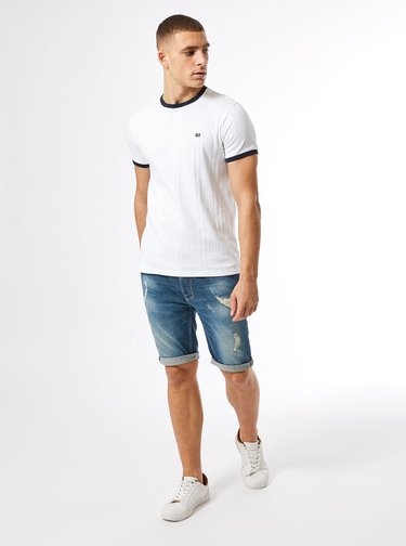 Modré rifľové kraťasy Burton Menswear London
