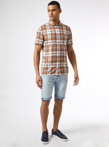 Svetlomodré rifľové kraťasy Burton Menswear London