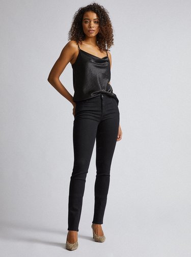 Černé slim fit džíny Dorothy Perkins Tall