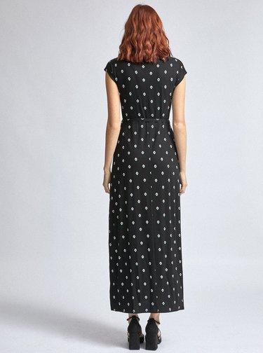 Černé vzorované maxišaty Dorothy Perkins