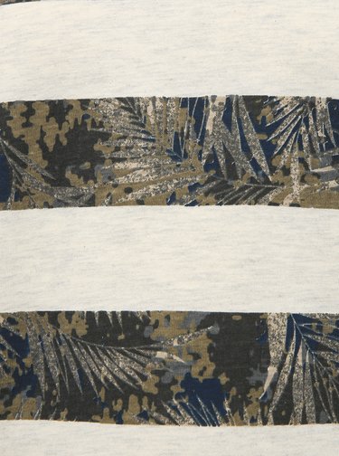 Šedo-khaki pruhované pánské tričko Shine Original