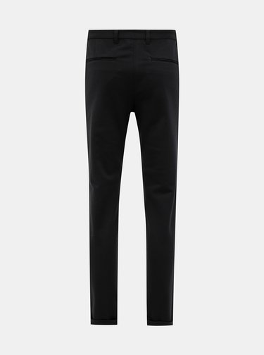 Černé slim fit kalhoty Lindbergh