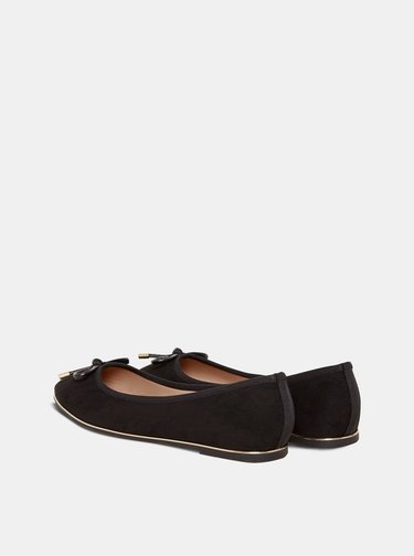 Černé baleríny v semišové úpravě Dorothy Perkins