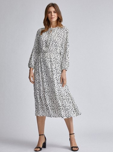 Bílé květované midišaty Dorothy Perkins