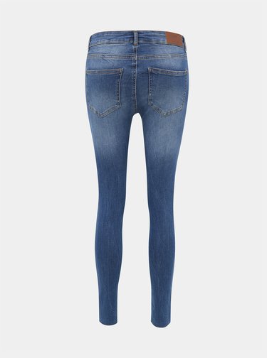 Modré zkrácené skinny fit džíny Noisy May Lucy