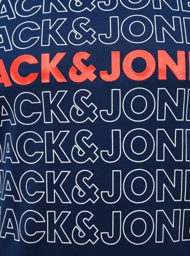 Tmavě modré tričko s potiskem Jack & Jones Pine