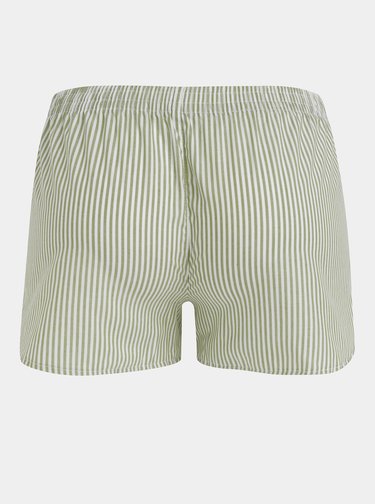 Bílo-zelené dámské pruhované trenýrky El.Ka Underwear