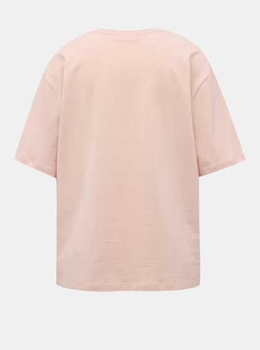 Svetloružové dámske basic tričko Lacoste