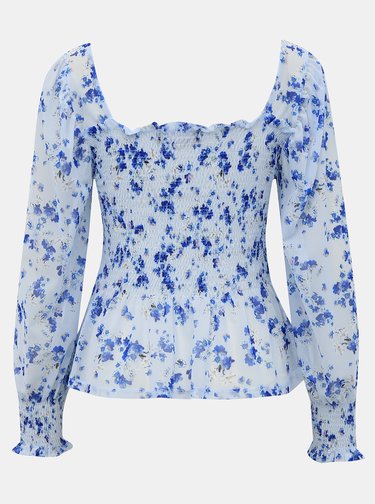 Světle modrá květovaná halenka Dorothy Perkins