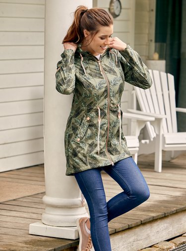 Khaki dámská vzorovaná voděodolná parka killtec Darla