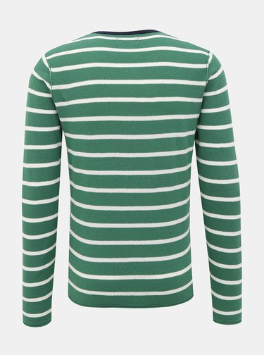 Zelený pruhovaný svetr Jack & Jones Nelson