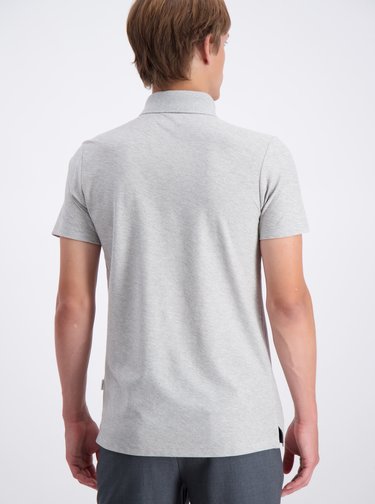 Světle šedé basic polo tričko Lindbergh