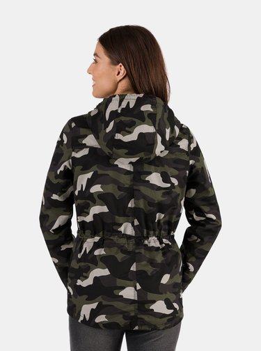 Tmavě zelená dámská maskáčová parka SAM 73