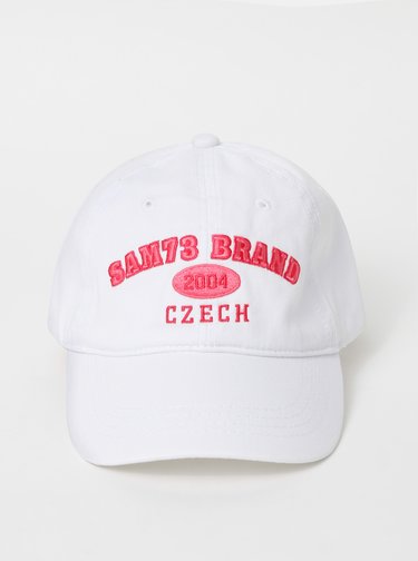 Bílá dámská kšiltovka s motivem SAM 73