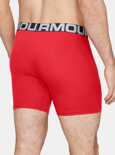 Sada tří červených boxerek Charged Under Armour