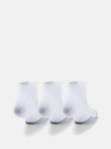Sada tří párů bílých ponožek Heatgear Under Armour