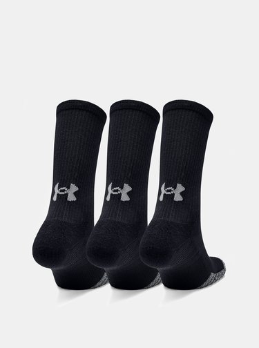 Sada tří párů černých ponožek Heatgear Under Armour