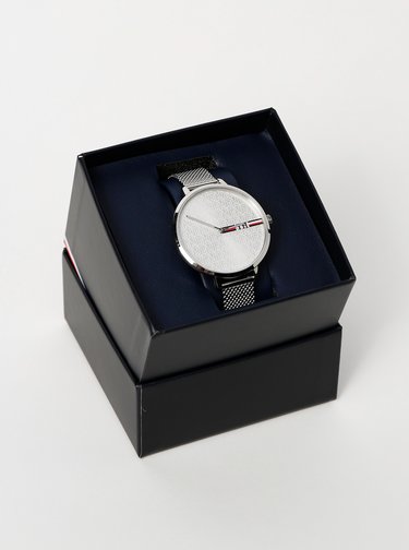 Dámské hodinky s nerezovým páskem ve stříbrné barvě Tommy Hilfiger
