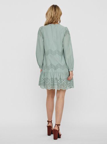 Světle zelené šaty s madeirou VERO MODA Olivia
