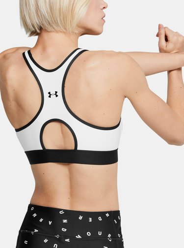 Bílá sportovní podprsenka Keyhole Under Armour