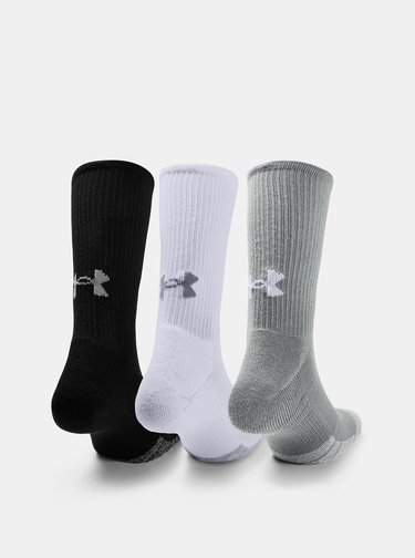 Sada tří párů šedých ponožek Heatgear Under Armour
