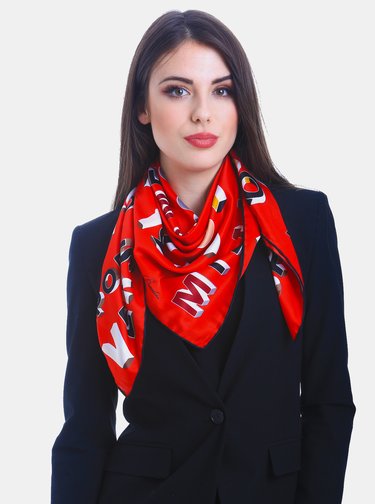 Červený dámský vzorovaný šátek Versace 19.69