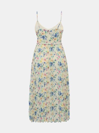 Krémové květované midišaty Pepe Jeans Geogia