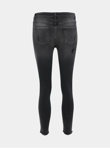 Tmavě šedé zkrácené skinny fit džíny M&Co Petite