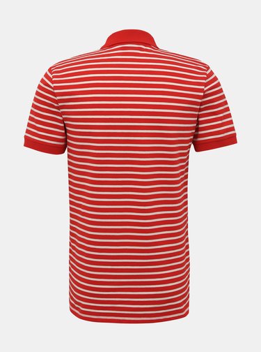 Červené pruhované basic polo tričko Selected Homme Haro