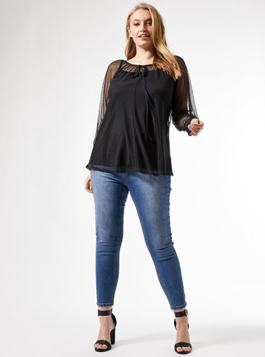 Čierna blúzka Dorothy Perkins Curve
