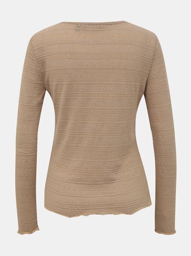 Béžové vzorované tričko VERO MODA Hazel