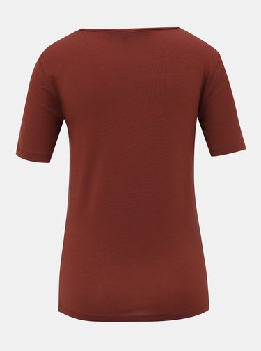 Hnědé basic tričko VERO MODA Ava