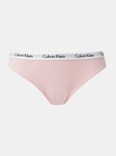 Sada tří kalhotek v bílé, růžové a šedé barvě Calvin Klein Underwear