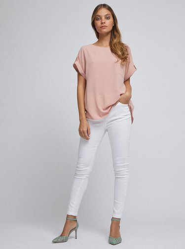 Bílé skinny fit džíny Dorothy Perkins Petite Shape & Lift