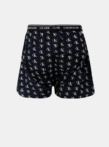 Tmavě modré pánské vzorované trenýrky Calvin Klein Underwear