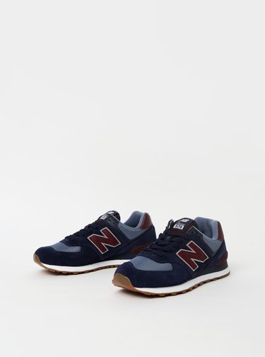 Tmavě modré pánské semišové tenisky New Balance 574