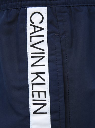 Tmavě modré pánské plavky s potiskem Calvin Klein Underwear