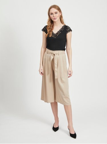 Béžové culottes VILA Vero