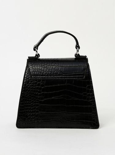Čierna crossbody kabelka s krokodýlím vzorom Pieces Nella