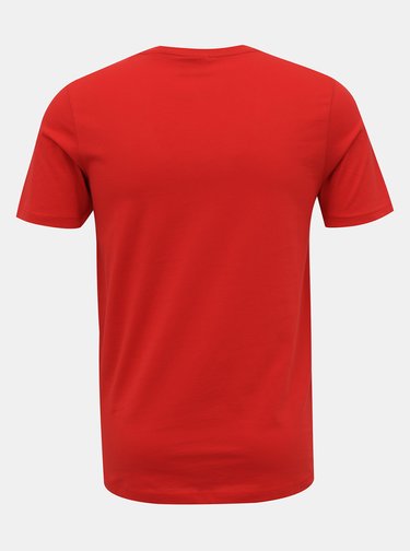 Červené tričko s potiskem Jack & Jones Shaun