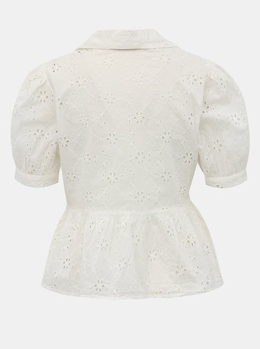 Bílá halenka s madeirou Miss Selfridge