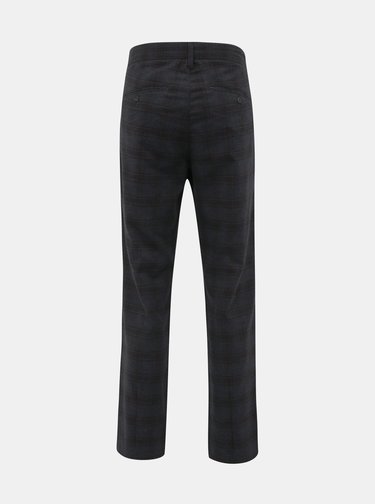 Tmavě šedé kostkované chino kalhoty ONLY & SONS Mark